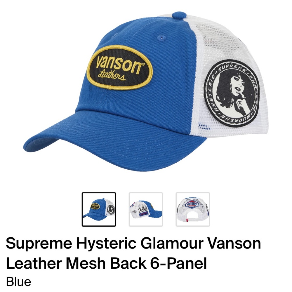 FW24 DEADSTOCK SUPREME X VANSON X HYSTERIC GLAMOUR TRUCKER HAT